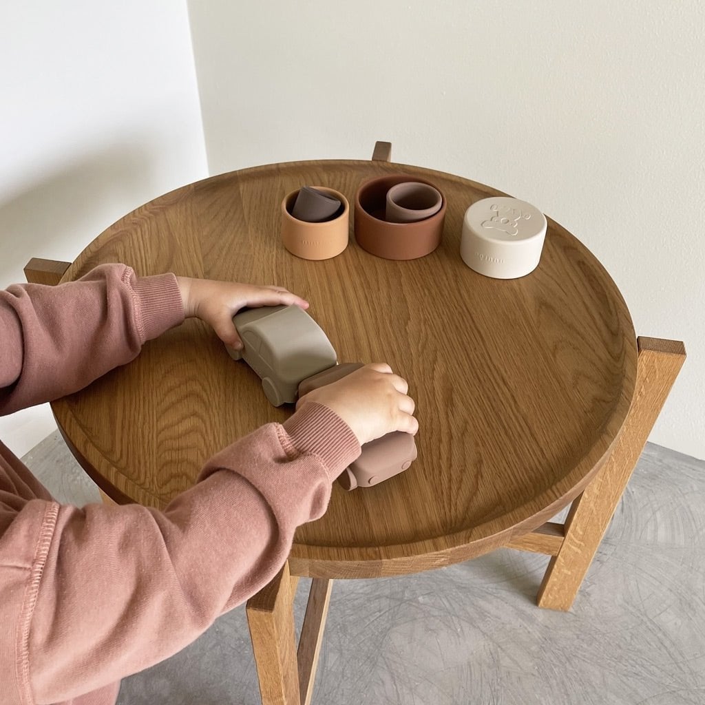 Silicone speelauto's - 2 stuks - Cobblestone