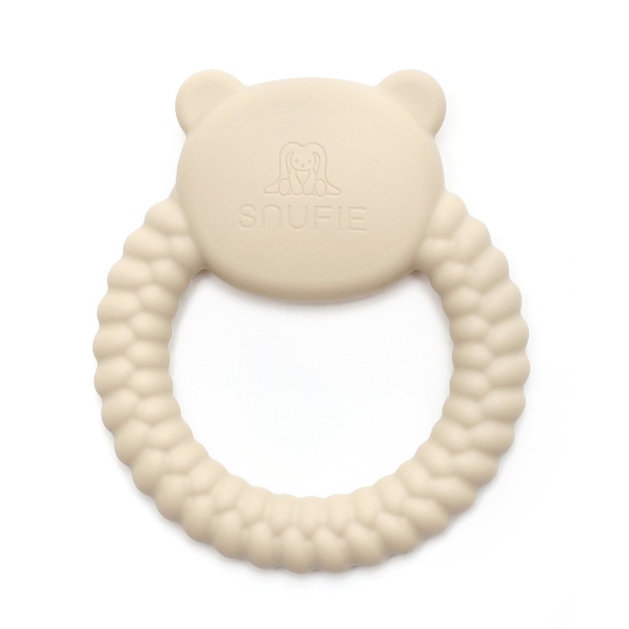 Silicone bijtring - Bear - Sand
