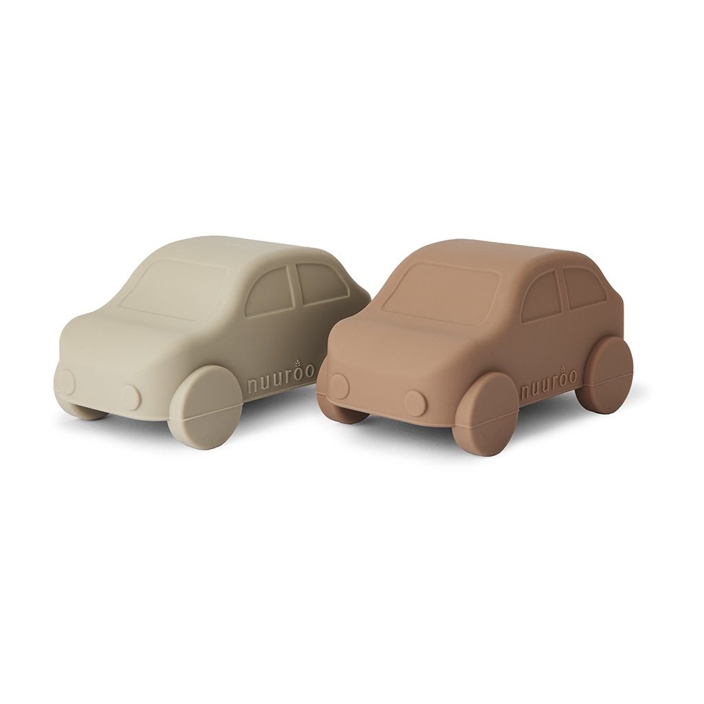 Silicone speelauto's - 2 stuks - Cobblestone