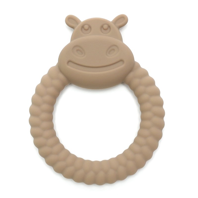 Silicone bijtring - Hippo - Khaki