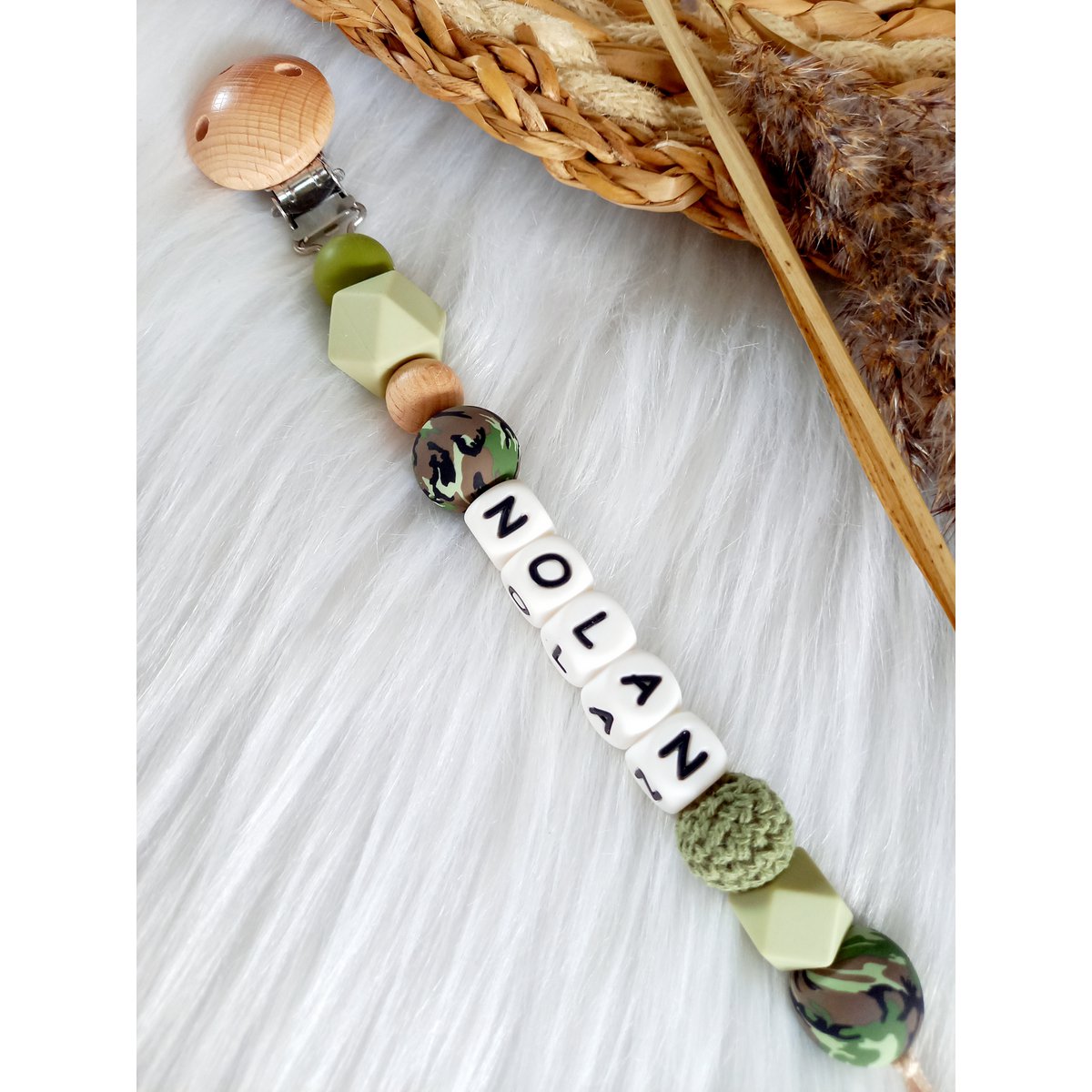 Speenkoord - Light & dark green