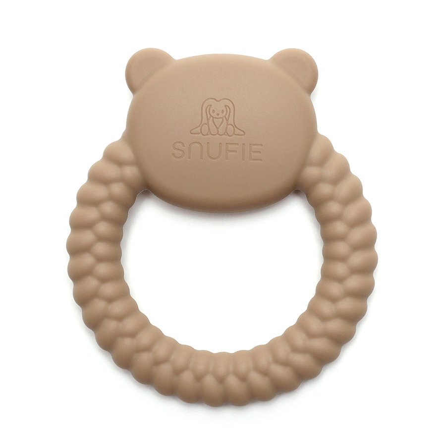 Silicone bijtring - Bear - Khaki