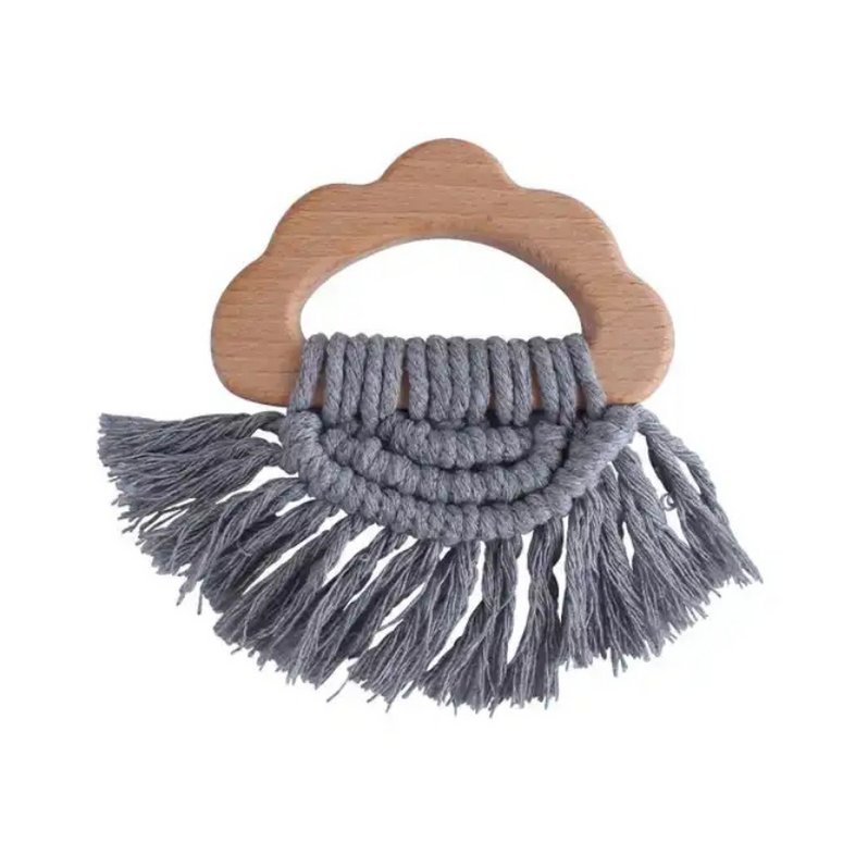 Bijtring - hout & katoen - Boho - Blue