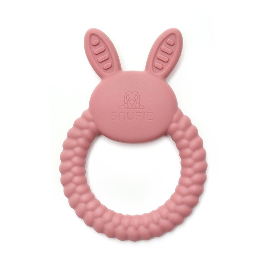 Silicone bijtring - Bunny - Rose