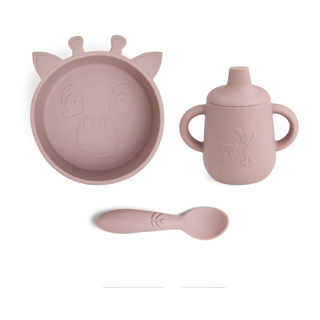 Silicone dinner set 3-pack - Woodrose